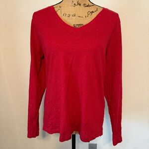 Sonoma The Everyday Tee long sleeve in Red with a little shiny size large